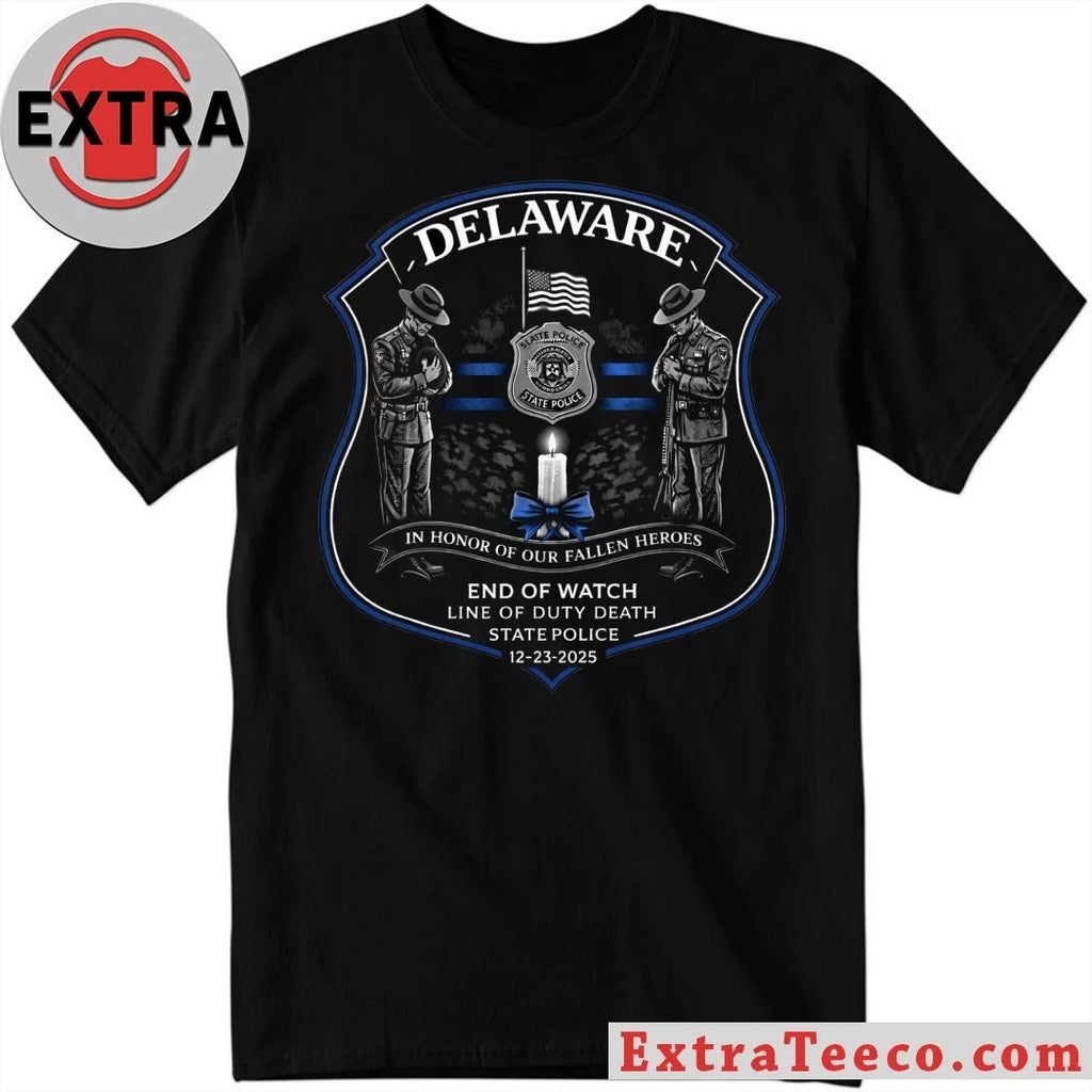 Original Corporal First Rank Matthew T. Ty Snook, 34, 10-year veteran of the DSP, December 23, 2025, Department of Motor Vehicles (DMV) Office, Karen L. Johnson, Wilmington, Delaware Shirt