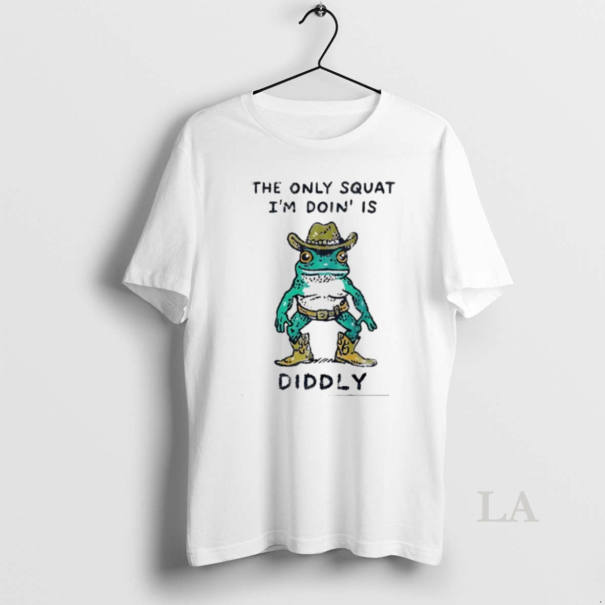 Original Cowboy Frog The Only Squat Im Doing Is Diddly Meme T-Shirts, Hoodie, Sweatshirt | PodTeesHub.com