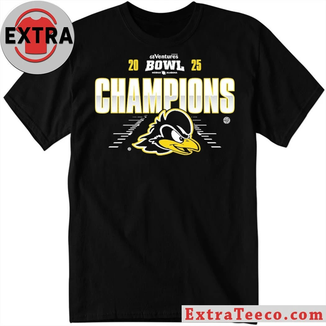 Original Delaware Fightin Blue Hens Are 68 Ventures Bowl 2025 Champions NCAA Football Shirt