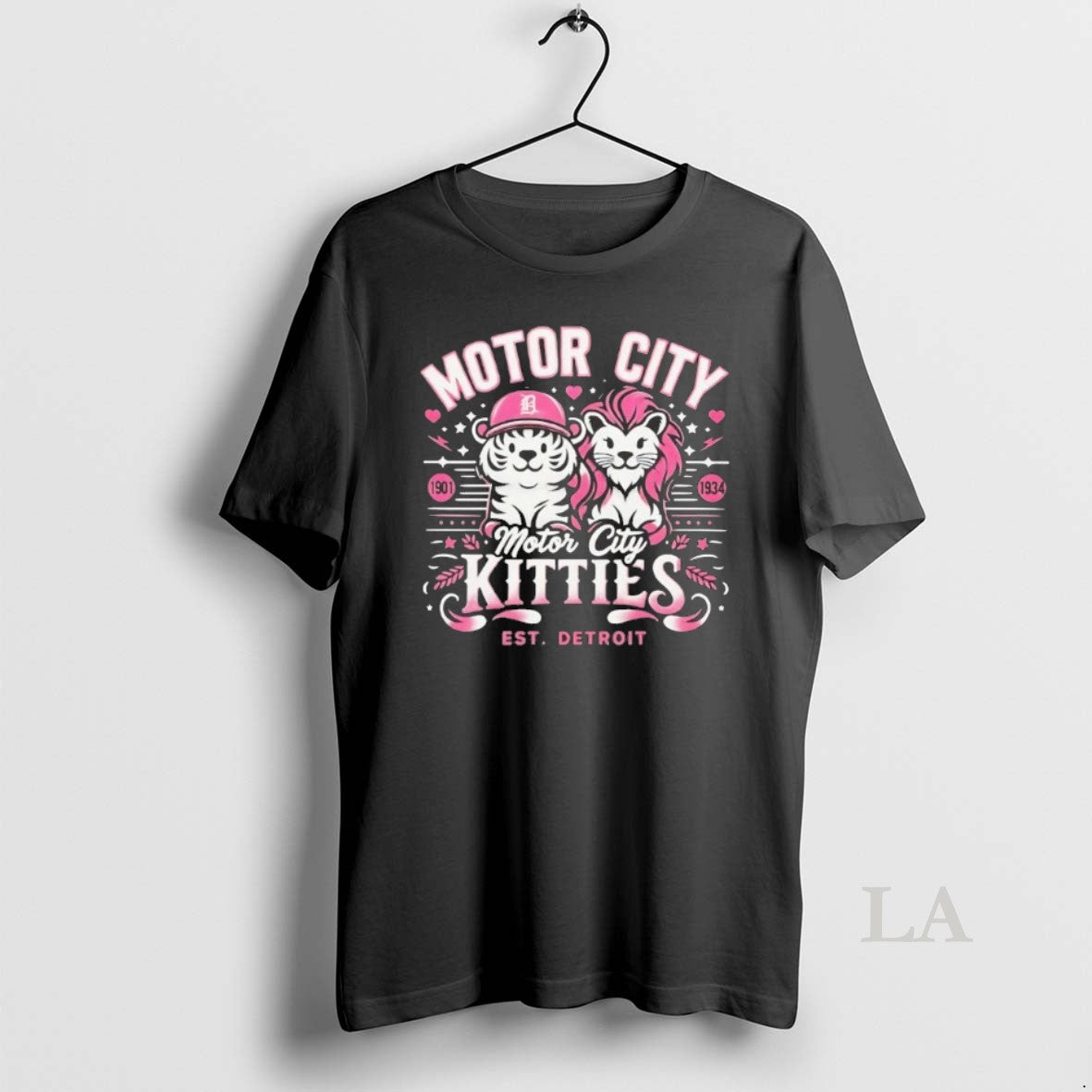 Original Detroit Lions And Tigers Motor City Kitties Est Detroit T-Shirts, Hoodie, Sweatshirt | PodTeesHub.com