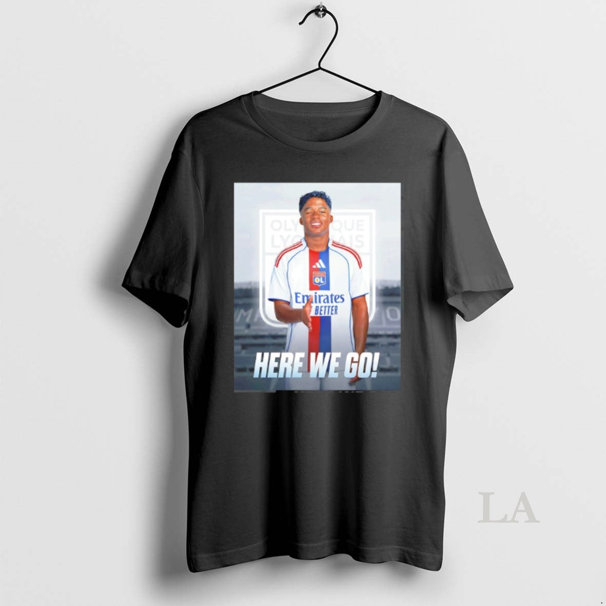 Original Endrick To Olympique Lyon Here We Go T-Shirts, Hoodie, Sweatshirt | PodTeesHub.com