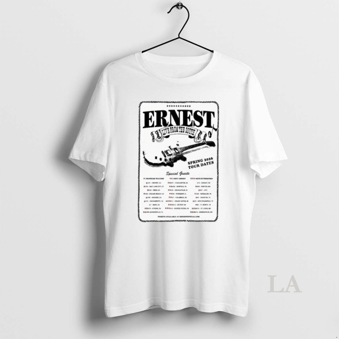 Original Ernest Live From The South Spring Tour 2026 Dates T-Shirts, Hoodie, Sweatshirt | PodTeesHub.com