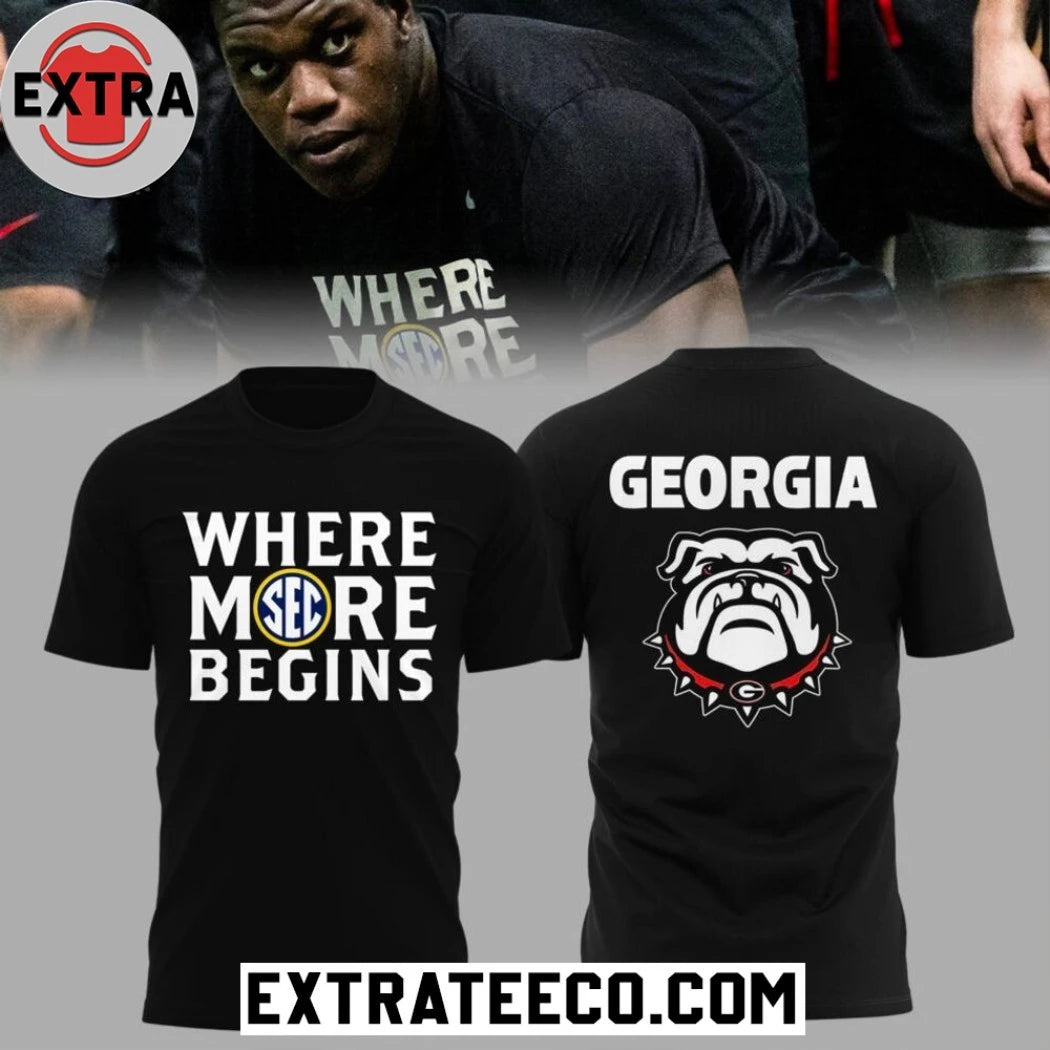 Original Georgia Bulldogs 2026 Where More Begins Logo T-Shirt