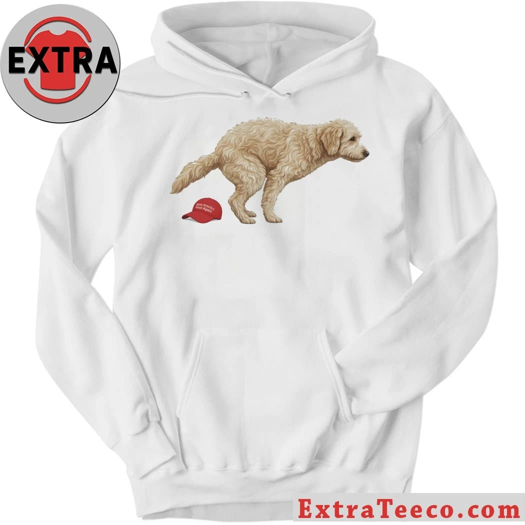 Original Golden Retriever Pooping on MAGA Hat Shirt Anti-Trump Liberal Political 2026 T-Shirt