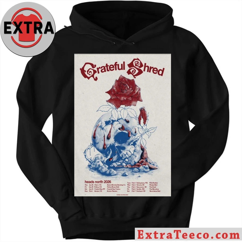 Original Grateful Shred Heads North 2026 Tour Poster Shirt
