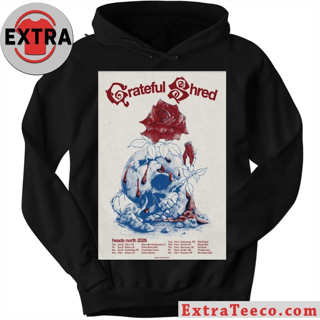 Original Grateful Shred Heads North 2026 Tour Poster Shirt