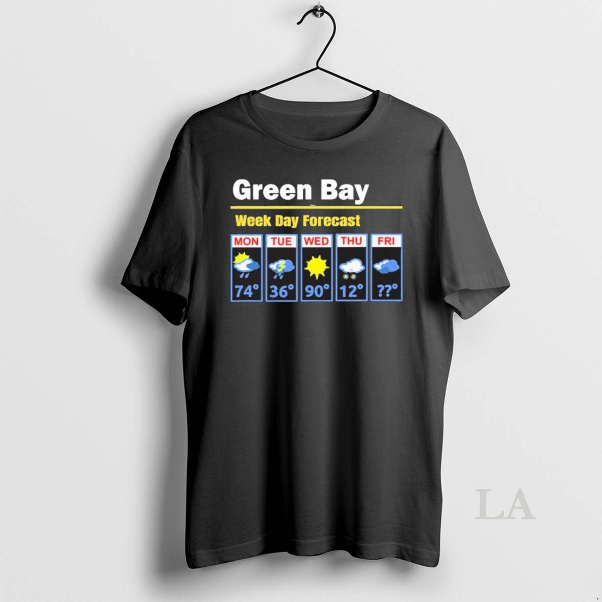 Original Green Bay Erratic 5 Day Weather Forecast T-Shirts, Hoodie, Sweatshirt | PodTeesHub.com