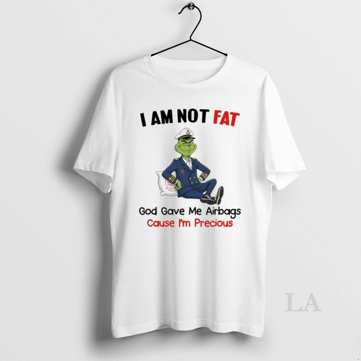 Original Grinch I Am Not Fat God Gave Me Airbags Cause Im Precious Christmas T-Shirts, Hoodie, Sweatshirt | PodTeesHub.com