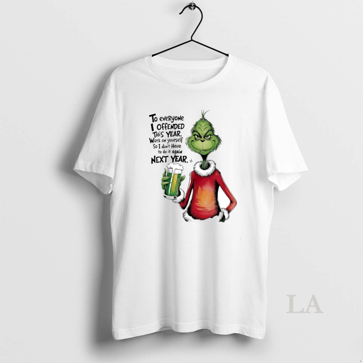 Original Grinch To Everyone I Offended This Year Work On Yourself Circle T-Shirts, Hoodie, Sweatshirt | PodTeesHub.com