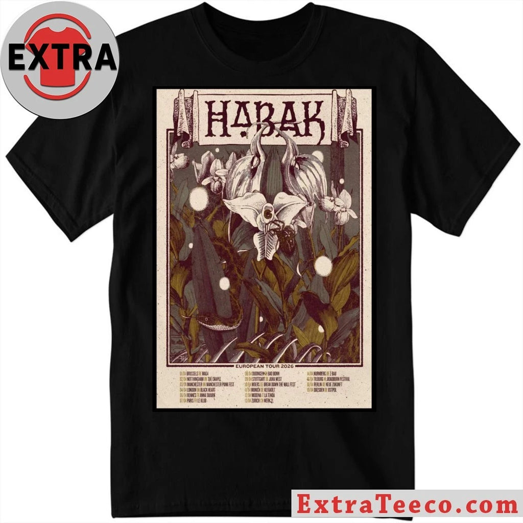 Original Habak EU Tour 2026 Poster T-Shirt