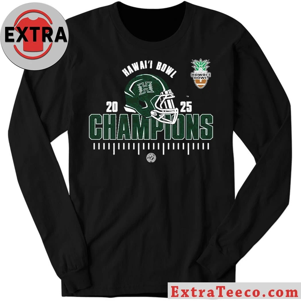 Original Hawaii Rainbow Warriors 2025 NCAA Football Hawaii Bowl Champions Logo Shirt