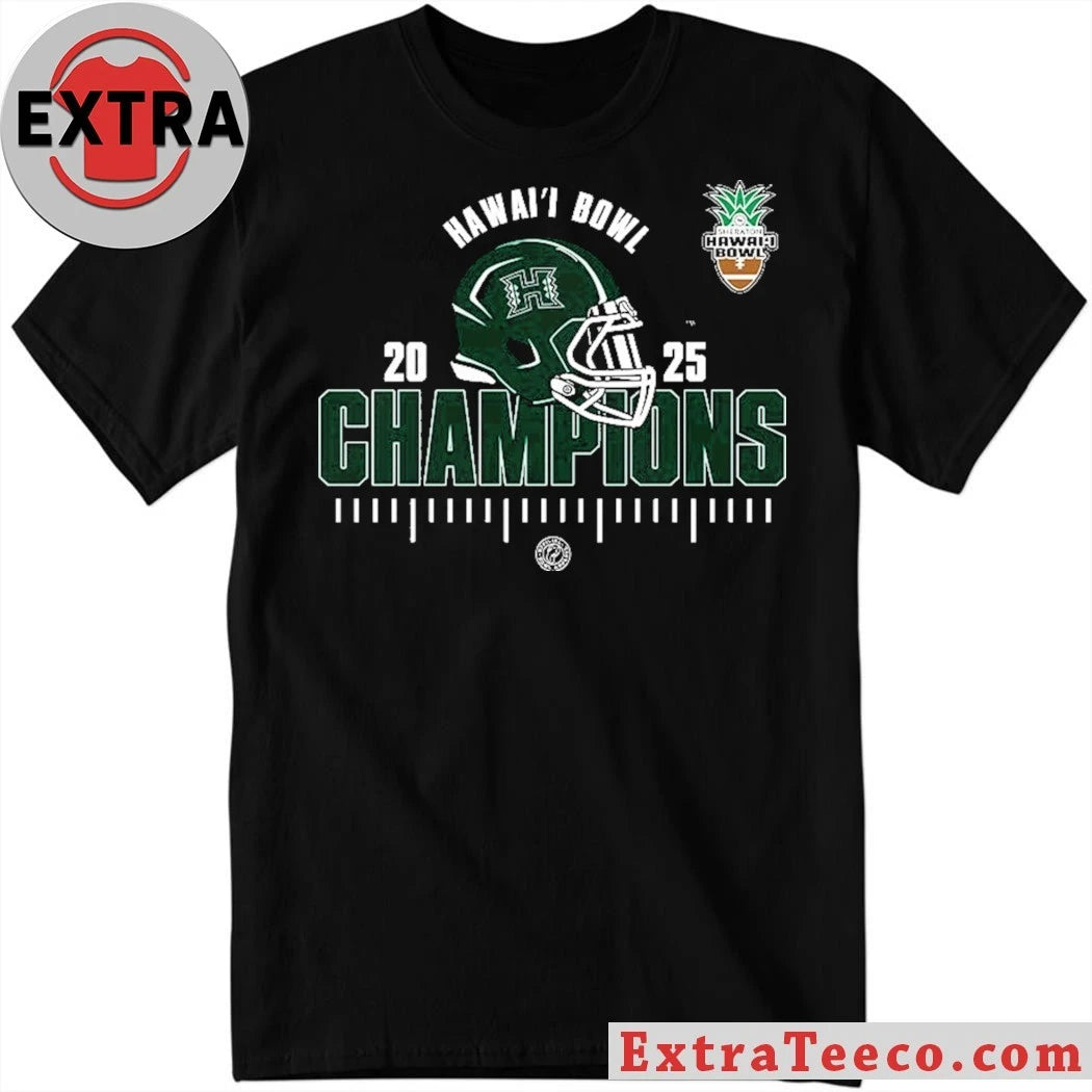 Original Hawaii Rainbow Warriors 2025 NCAA Football Hawaii Bowl Champions Logo Shirt
