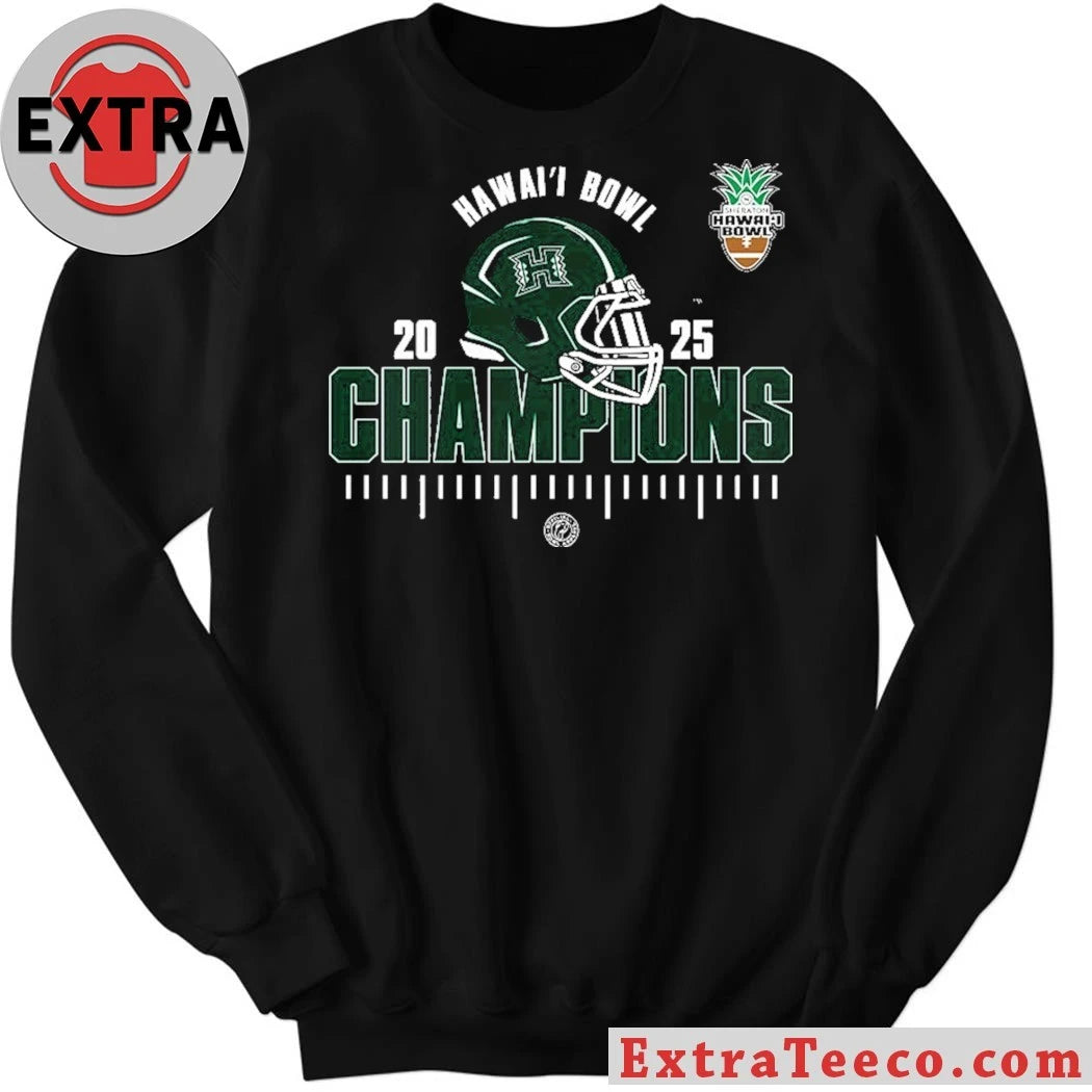 Original Hawaii Rainbow Warriors 2025 NCAA Football Hawaii Bowl Champions Logo Shirt