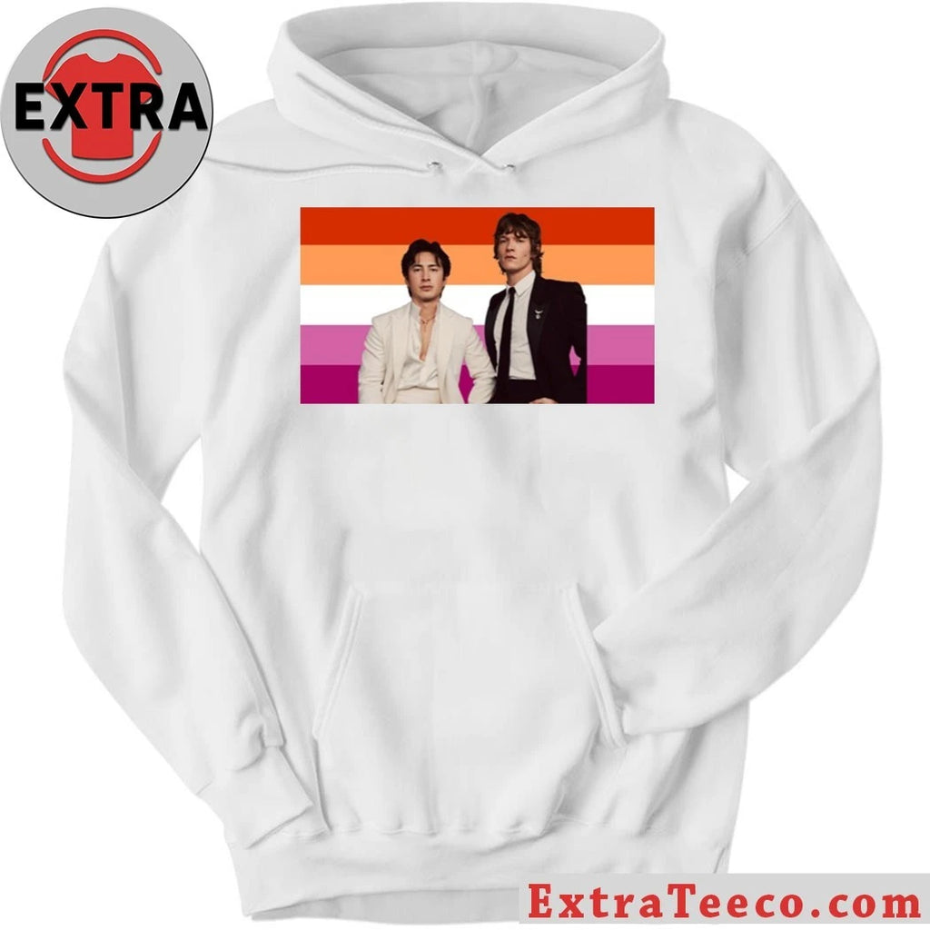 Original Hudson Williams and Connor Storrie Lesbian Pride Flag Shirt