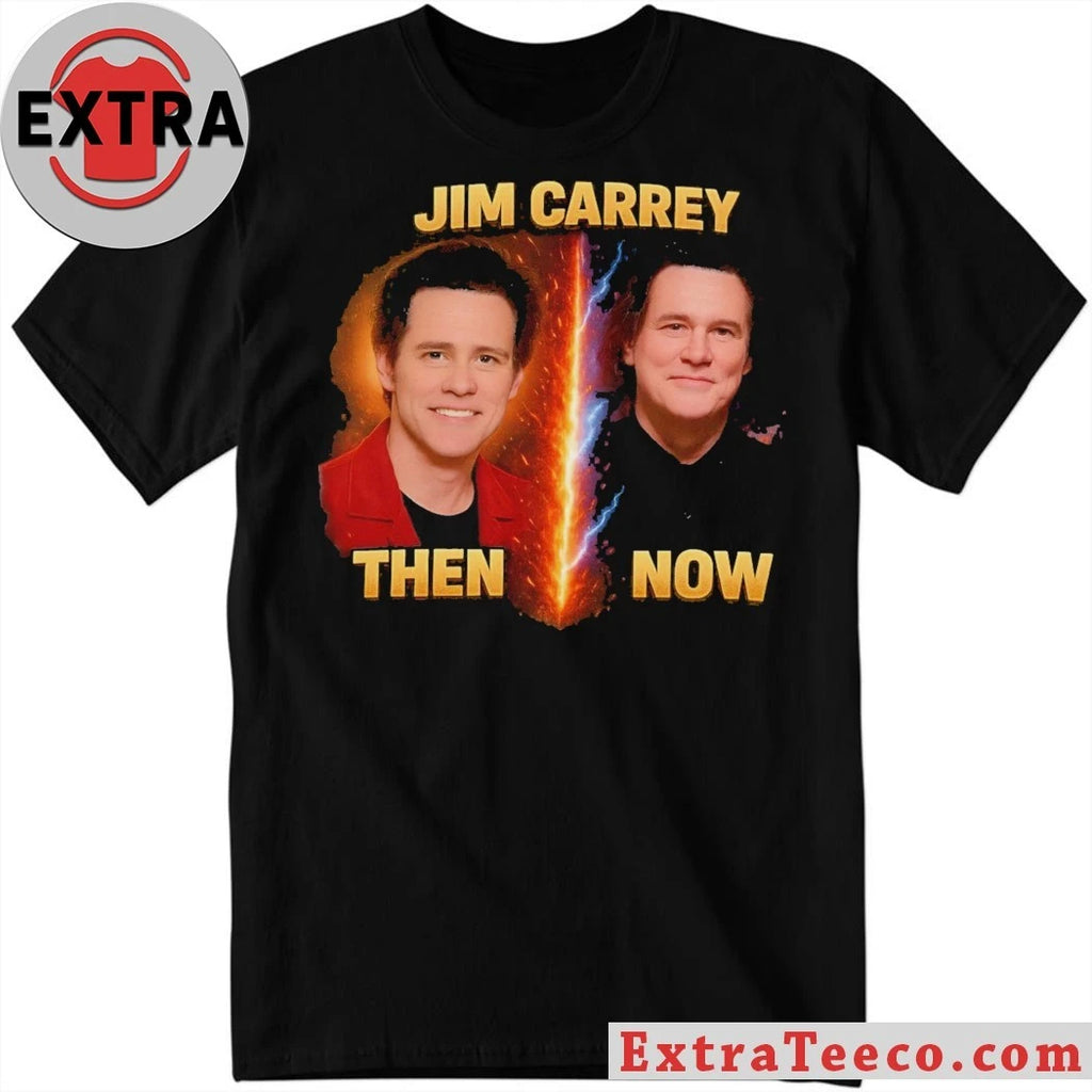 Original Jim Carrey Clone Theory T-Shirt – Then vs Now Conspiracy Graphic Tee