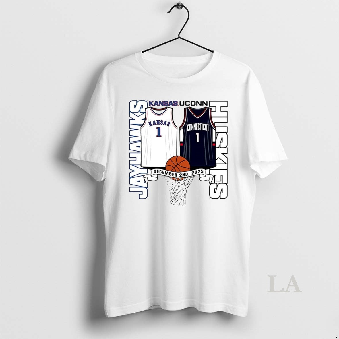 Original Kansas Jayhawks Vs Uconn Huskies Jersey Matchup T-Shirts, Hoodie, Sweatshirt | PodTeesHub.com