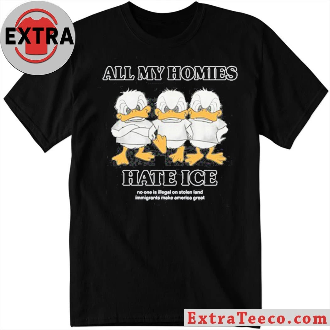Original Larry Nance Jr All My Homies Hate Ice No One Is Illegal On Stolen Land Immigrants Make America Great Shirt