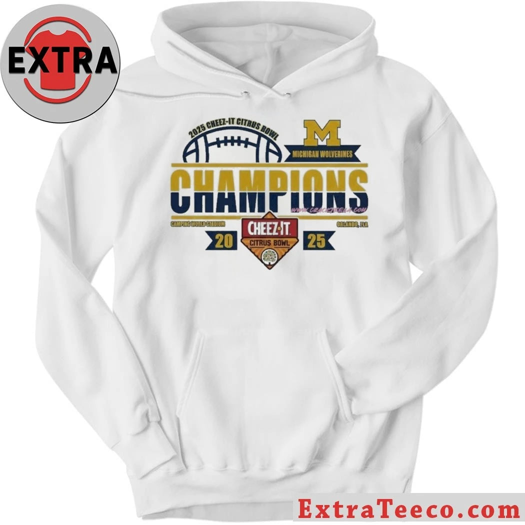 Original Michigan Wolverines Football 2025 Cheez-It Citrus Bowl Champions Logo T-Shirt