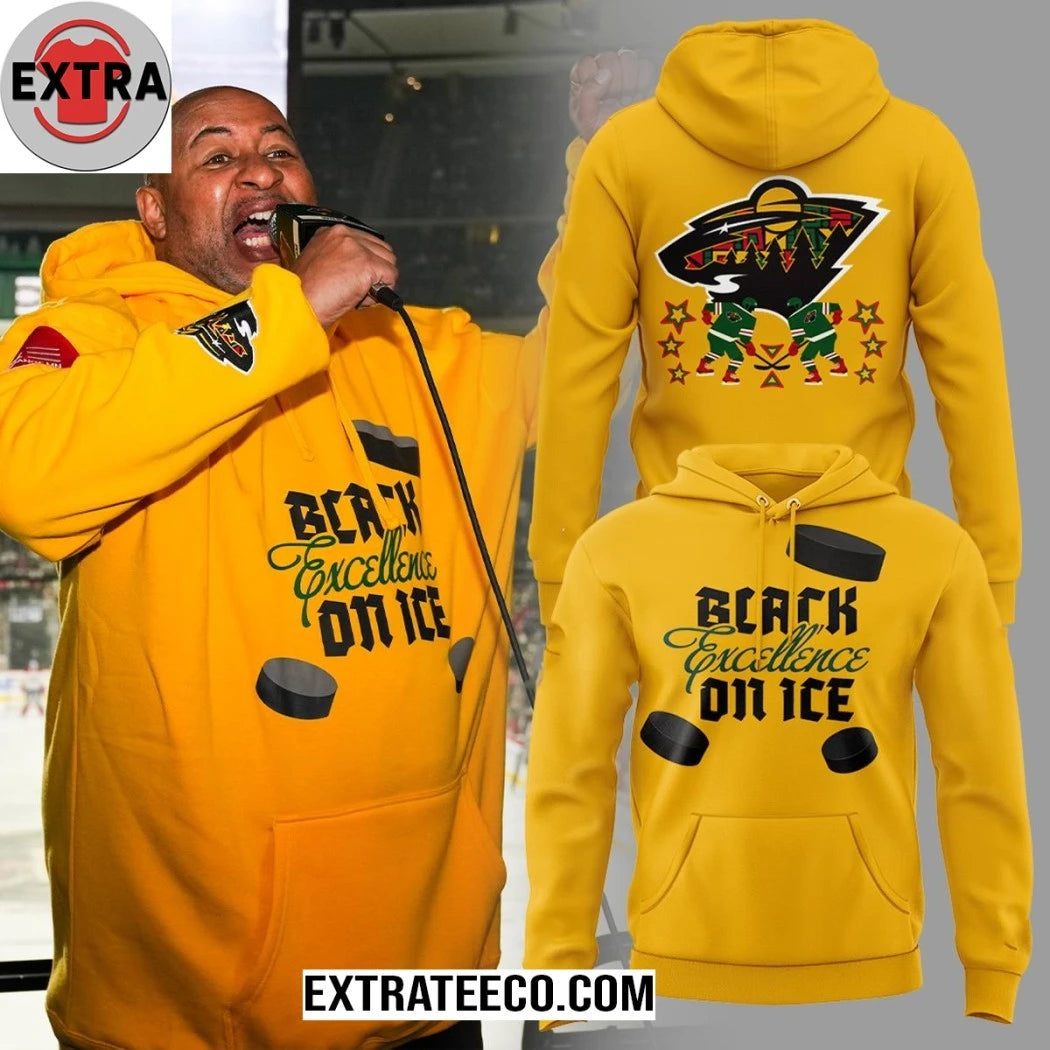 Original Minnesota Wild Black On Ice x Black History Month 2026 Hoodie T-Shirt