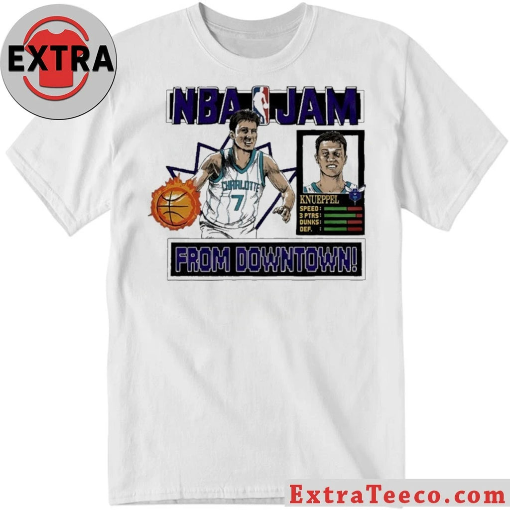 Original NBA JAM Charlotte Hornets Kon Knueppel NBA Jam Shirt