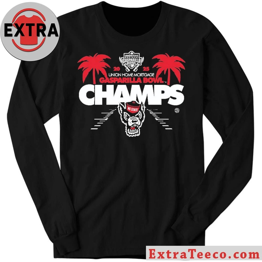 Original NC State Wolfpack 2025 NCAA Football Union Home Mortgage Gasparilla Bowl Champions Shirt