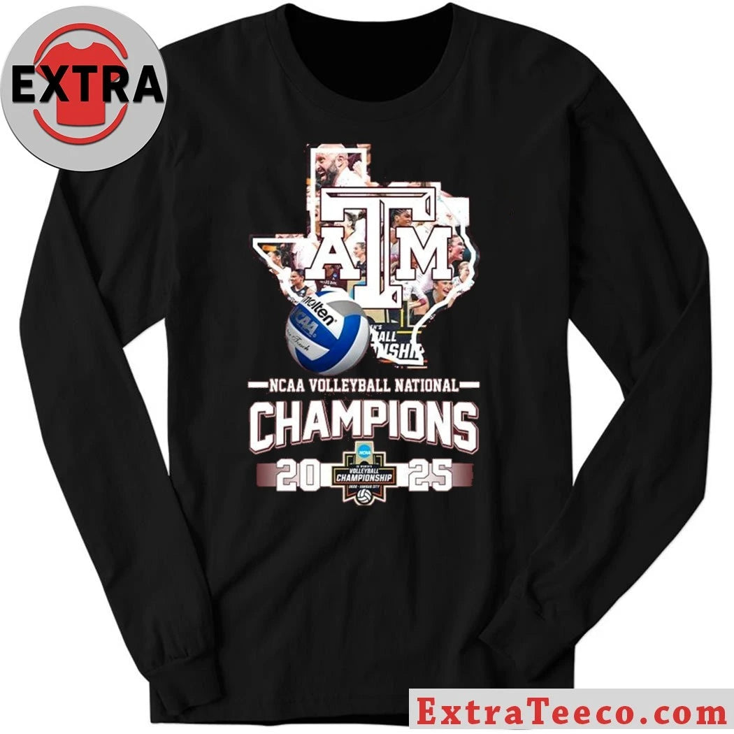 Original NCAA Volleyball National Champions 2025 Texas A&amp;M Aggies Mapp And Logo T-Shirt