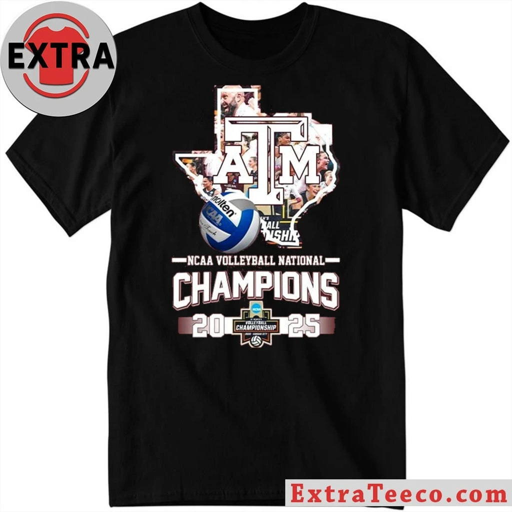 Original NCAA Volleyball National Champions 2025 Texas A&amp;M Aggies Mapp And Logo T-Shirt