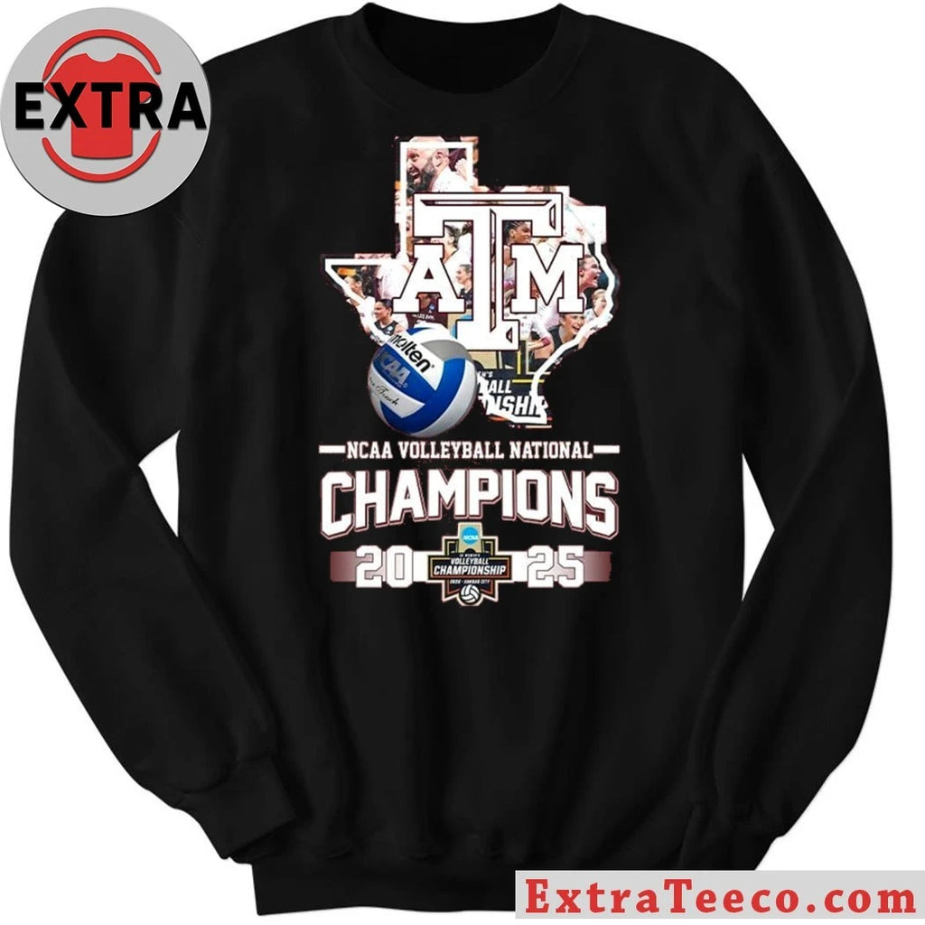 Original NCAA Volleyball National Champions 2025 Texas A&amp;M Aggies Mapp And Logo T-Shirt
