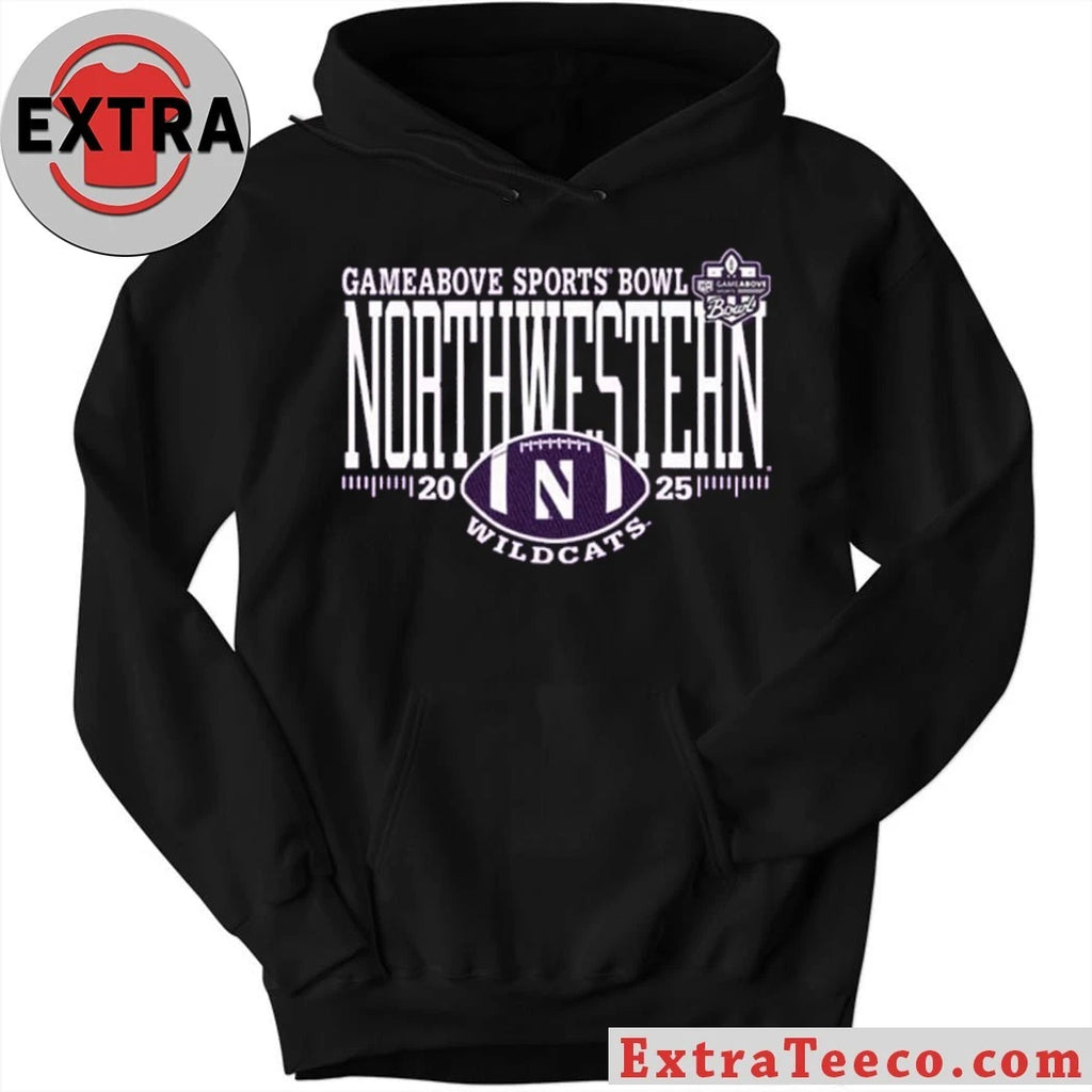 Original Northwestern Wildcats Football Collection Champions Purple 2025 GameAbove Sports Logo T-Shirt