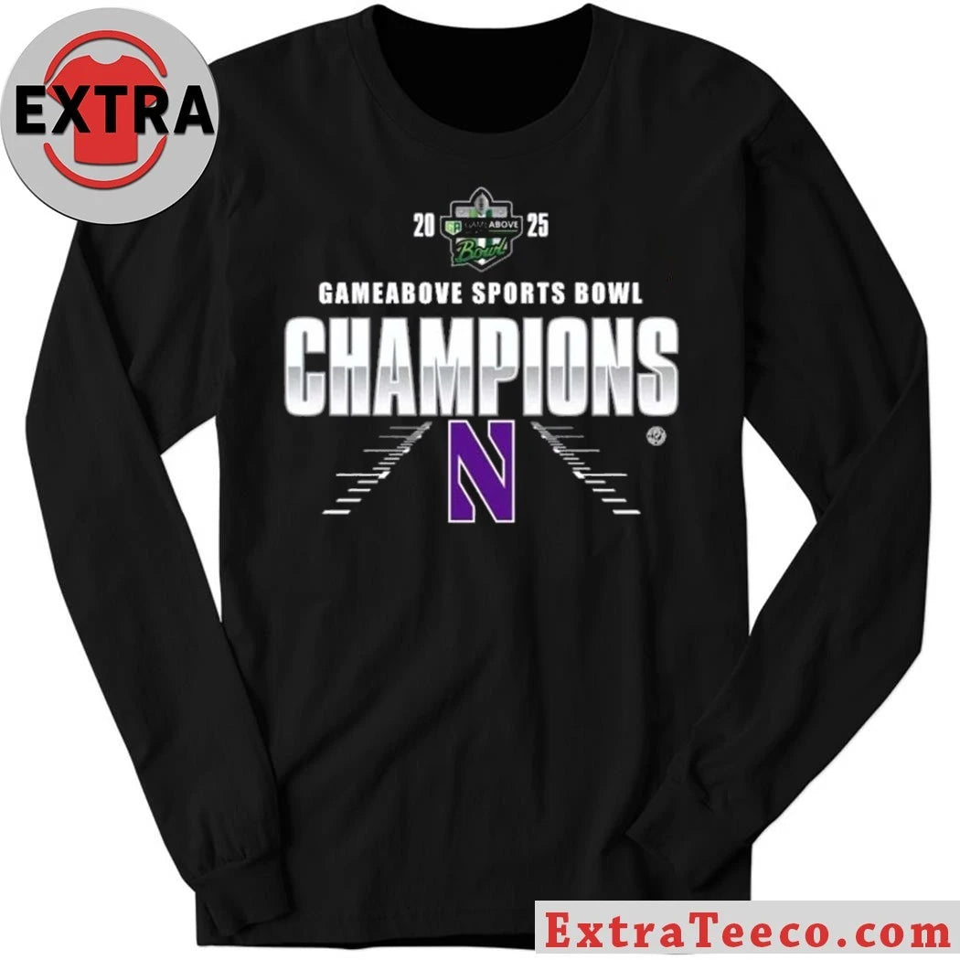 Original Northwestern Wildcats Gameabove Sports Bowl Champions 2025 victory of the Wildcats football team over Central Michigan Chippewas Shirt
