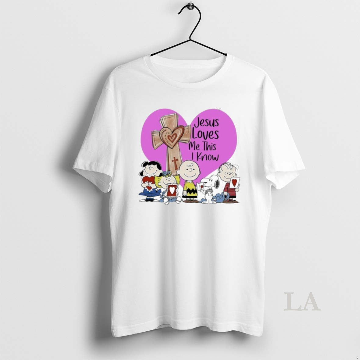 Original Peanuts Jesus Loves Me This I Know Heart T-Shirts, Hoodie, Sweatshirt | PodTeesHub.com