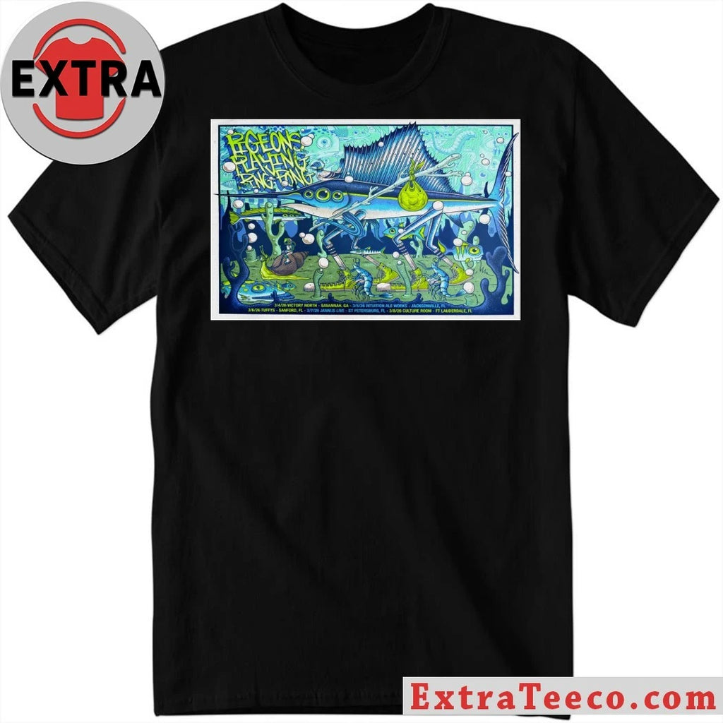 Original Pigeons Playing Ping Pong Mar 5 2026 Jacksonville FL Poster Shirt