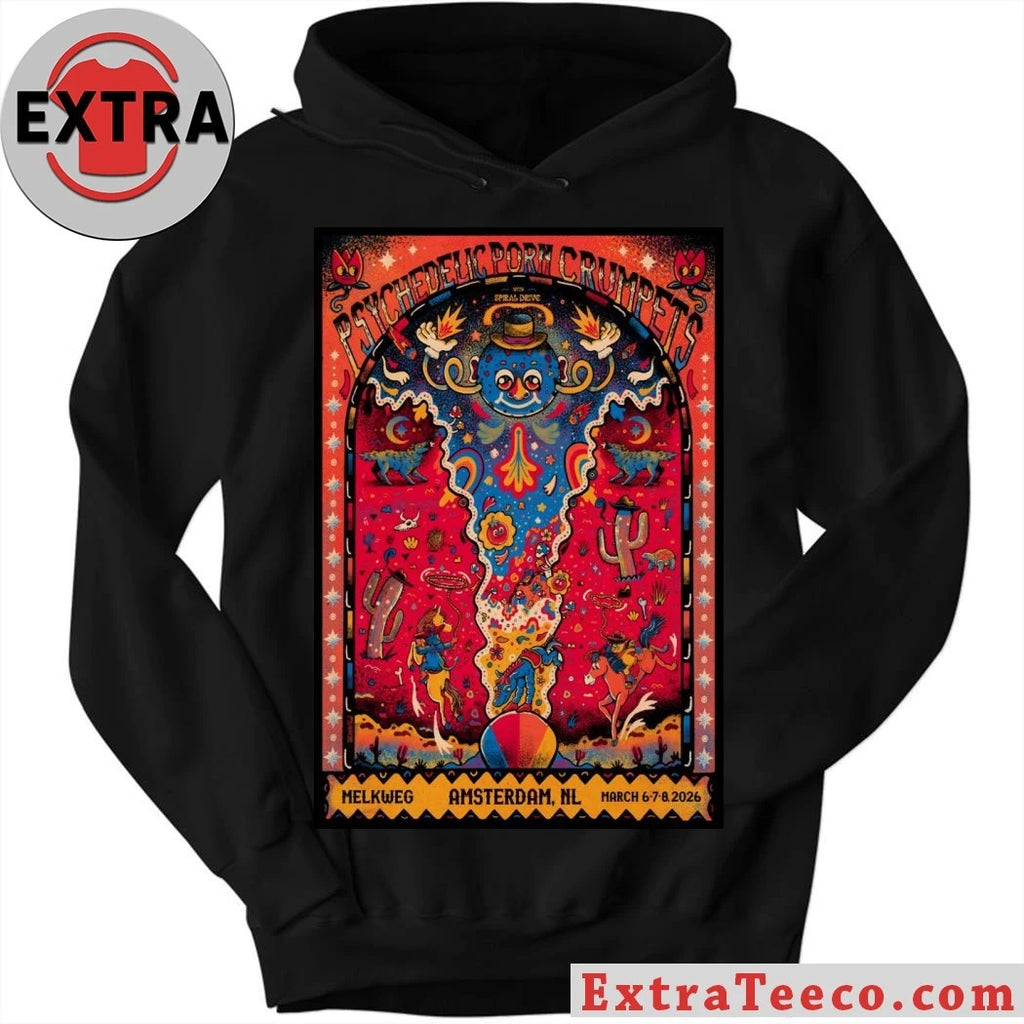 Original Psychedelic Porn Crumpets Tour Amsterdam NL On Mar 6-8 2026 Poster Shirt