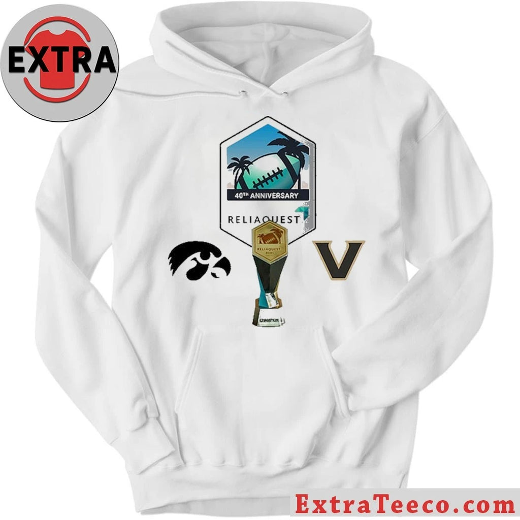 Original ReliaQuest Bowl Vanderbilt Commodores Versus Iowa Hawkeyes Bowl Season College Football 2025 2026 Logo Shirt