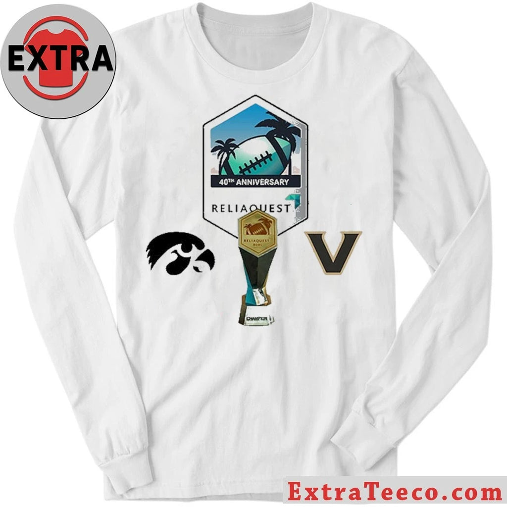 Original ReliaQuest Bowl Vanderbilt Commodores Versus Iowa Hawkeyes Bowl Season College Football 2025 2026 Logo Shirt