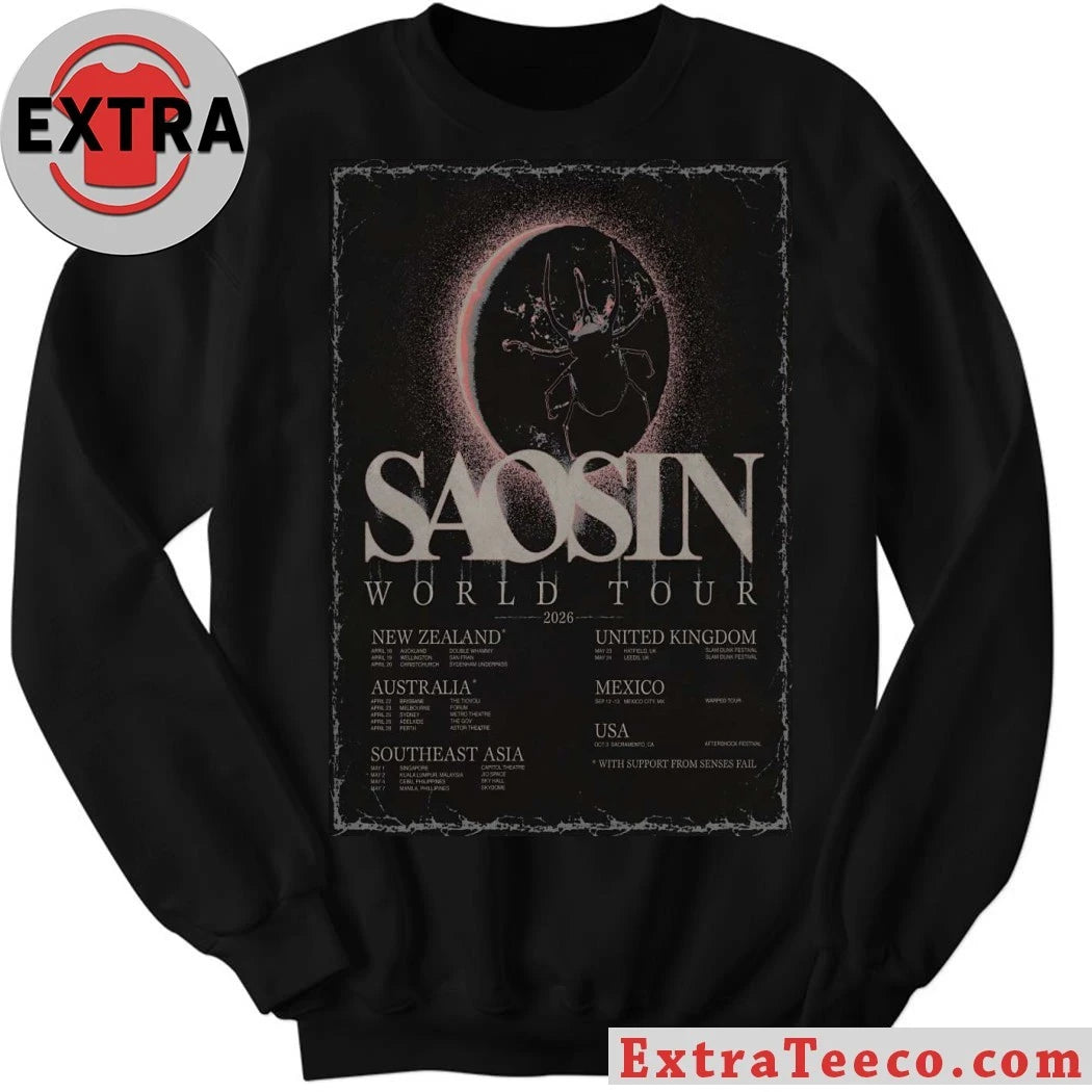 Original Saosin 2026 World Tour Poster Shirt