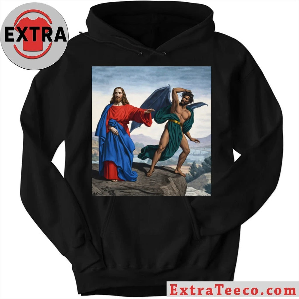 Original Temptation of Christ Jesus vs Satan Art T-Shirt