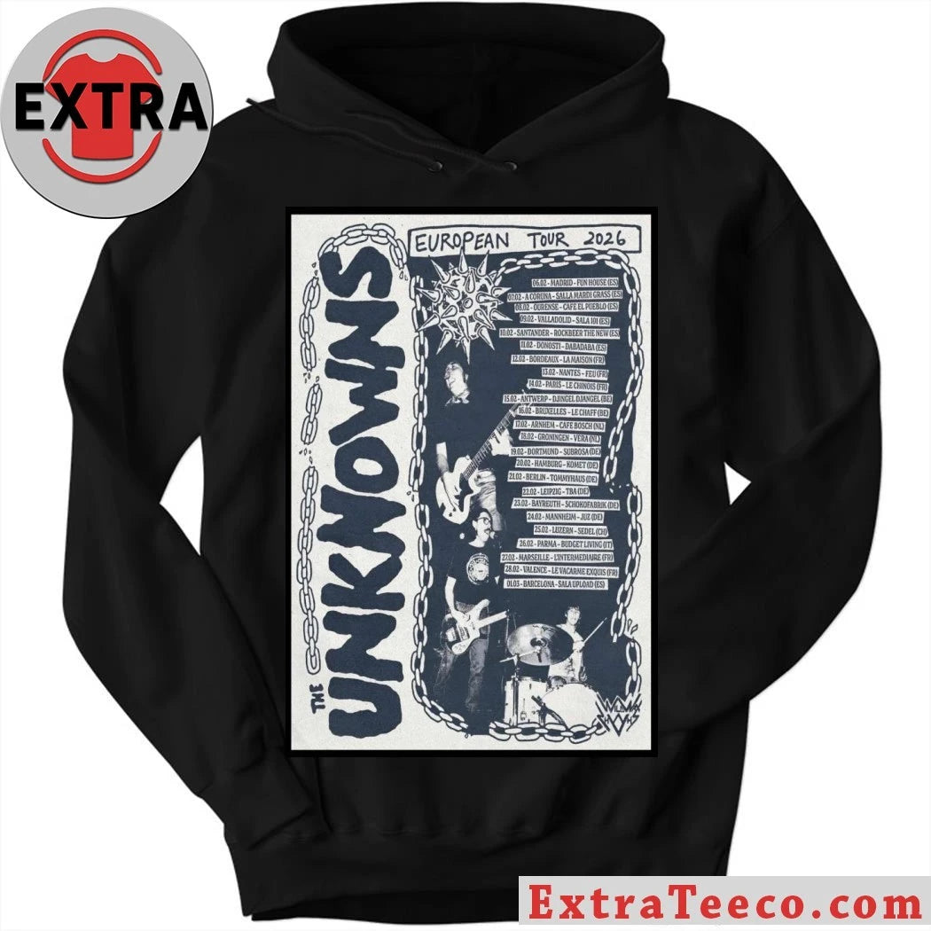 Original ThE UnKnOwNs EU Tour 2026 Poster T-Shirt
