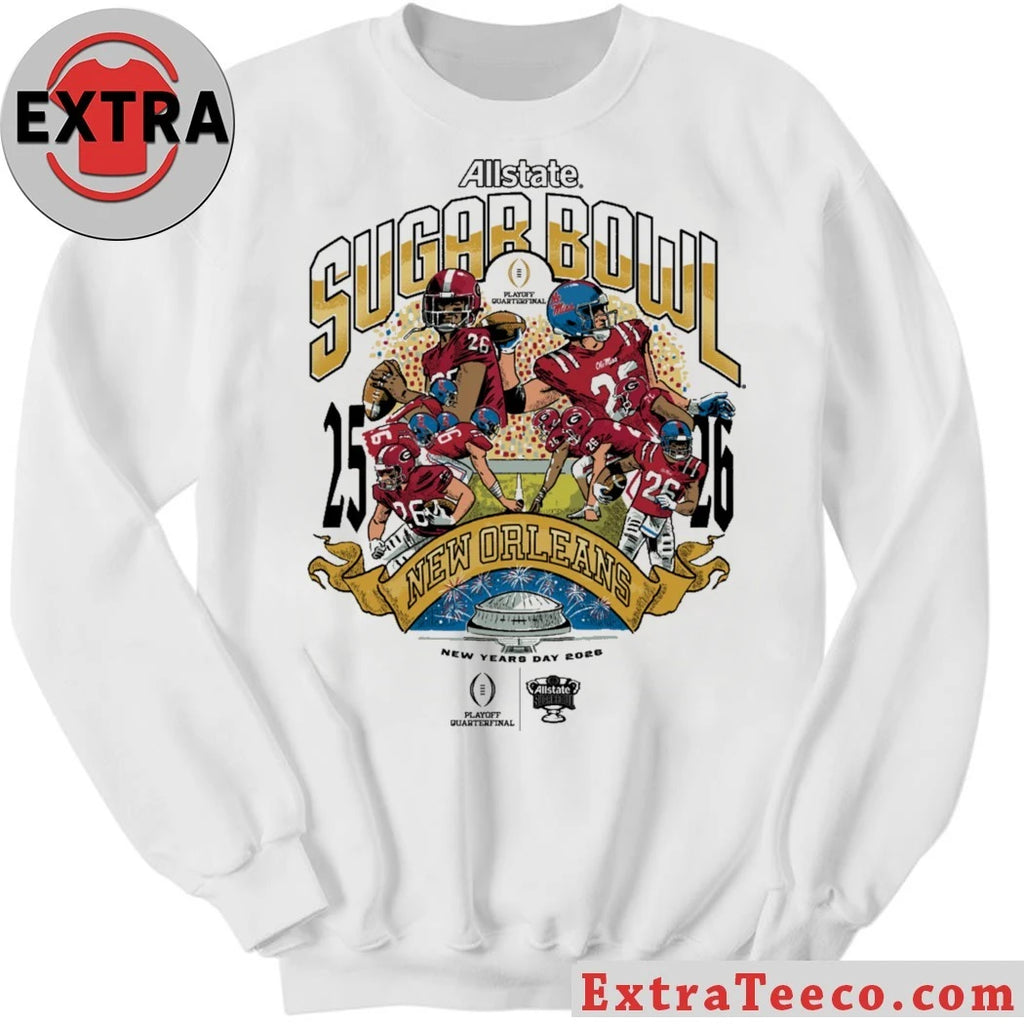 Original The 2025-2026 Allstate Sugar Bowl Playoff Quarterfinal will take place in New Orleans Shirt