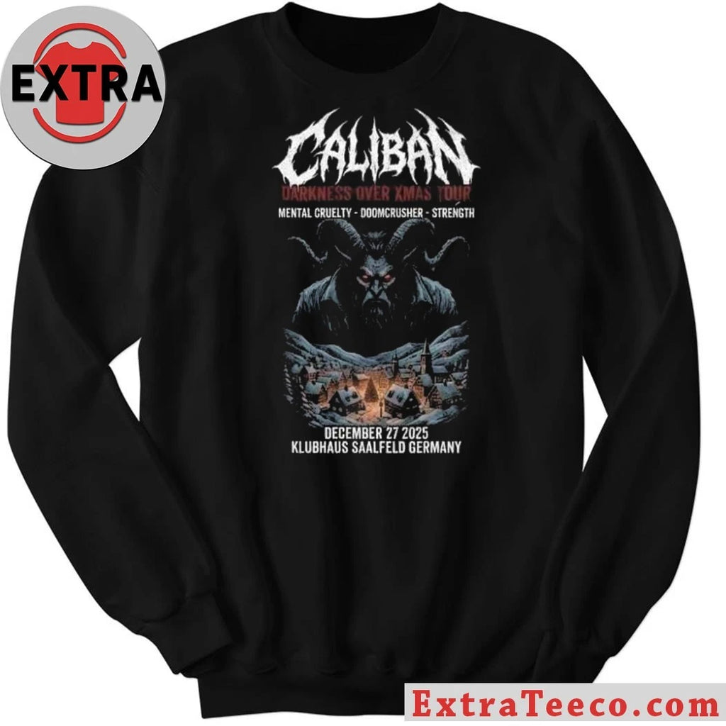 Original The German metalcore band Caliban’s Darkness Over Xmas Tour 2025 will take place on December 27, 2025, at Klubhaus Saalfeld in Germany Shirt