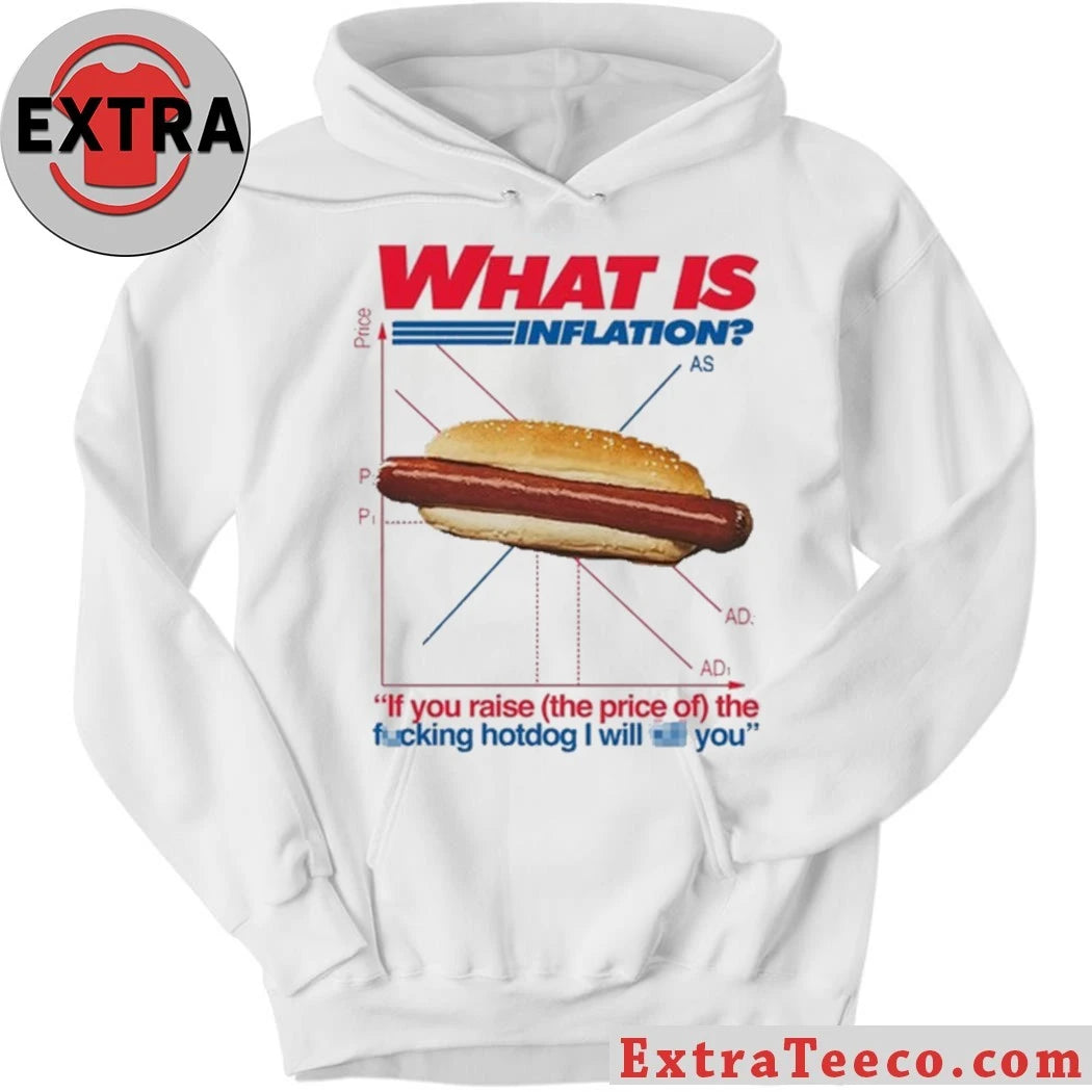 Original The Iation Hot Dog What Is Inflation Fcking Hotdog I Will You Shirt