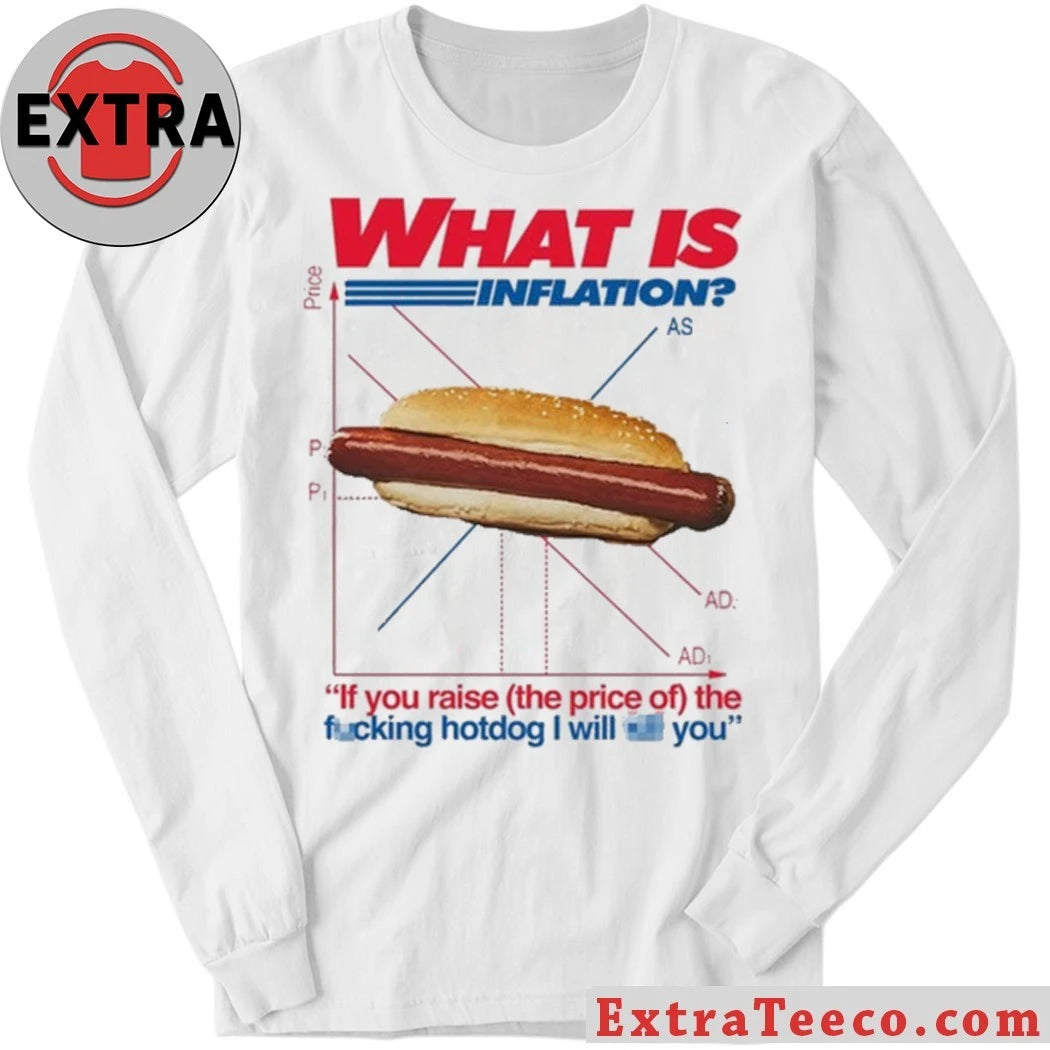 Original The Iation Hot Dog What Is Inflation Fcking Hotdog I Will You Shirt