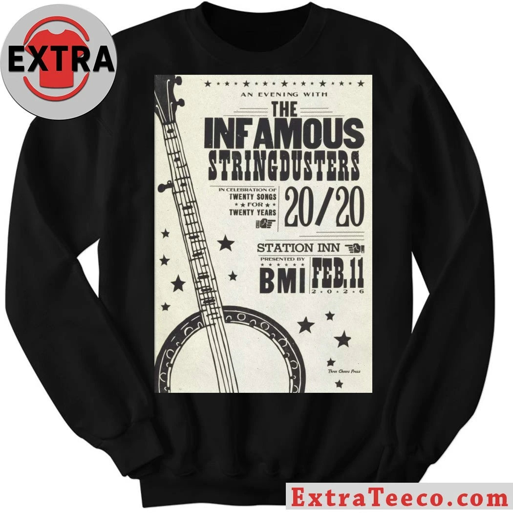 Original The Infamous Stringdusters February 11 2026 In Nashville, TN Tour Poster Shirt
