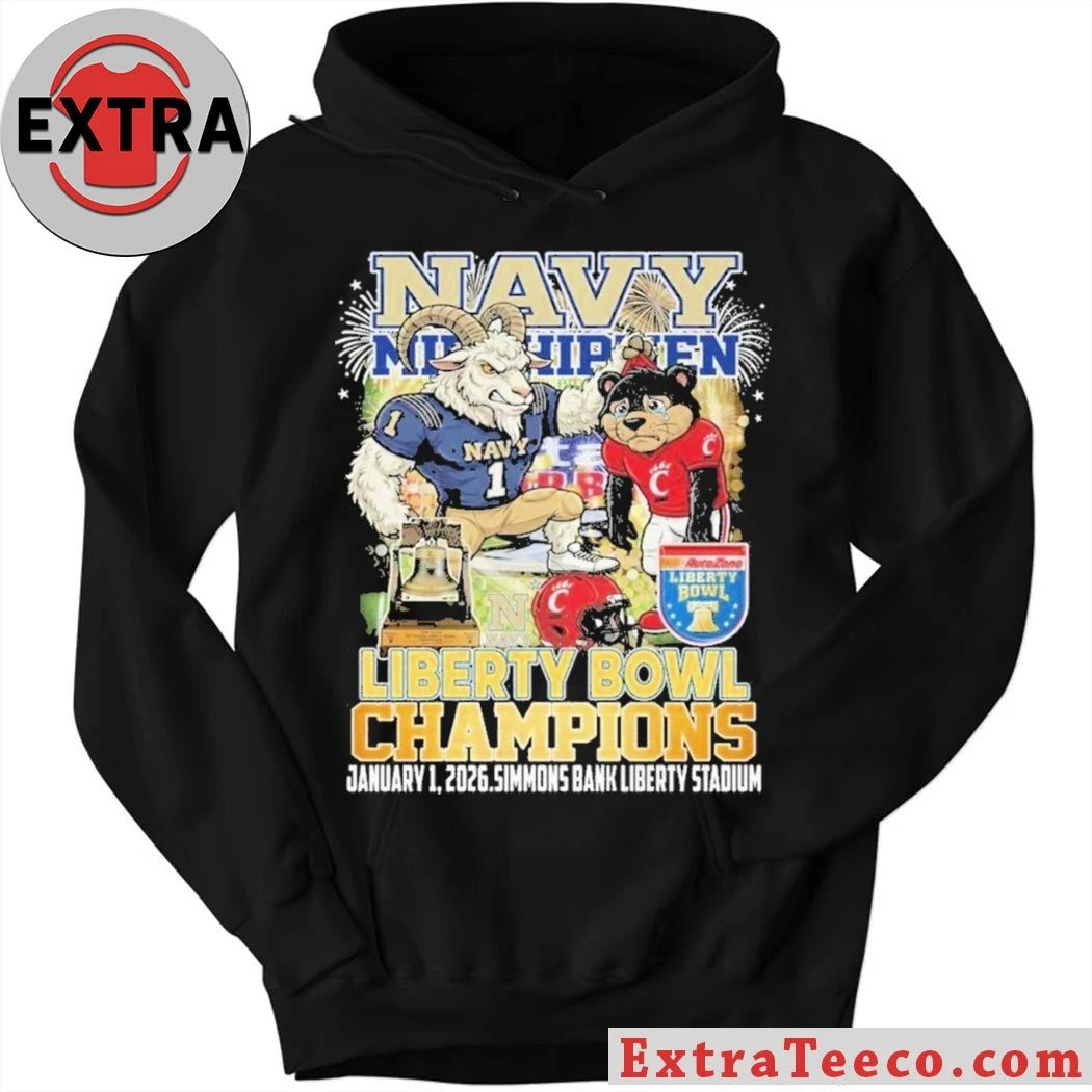 Original The Navy Midshipmen victory over the Cincinnati Bearcats in the Liberty Bowl Champions game on January 1, 2026, at Simmons Bank Liberty Stadium Shirt