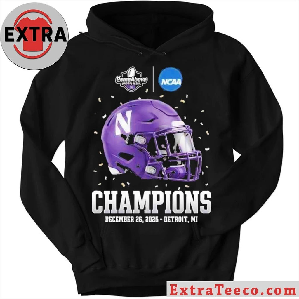 Original The Northwestern Wildcats won the GameAbove Sports Bowl on December 26, 2025, at Ford Field, Detroit, MI Helmet Shirt