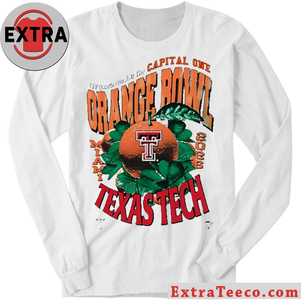 Original The Texas Tech Red Raiders will play in the CFP Quarterfinal at the Capital One Orange Bowl on January 1, 2026, where they will face the Oregon team Shirt