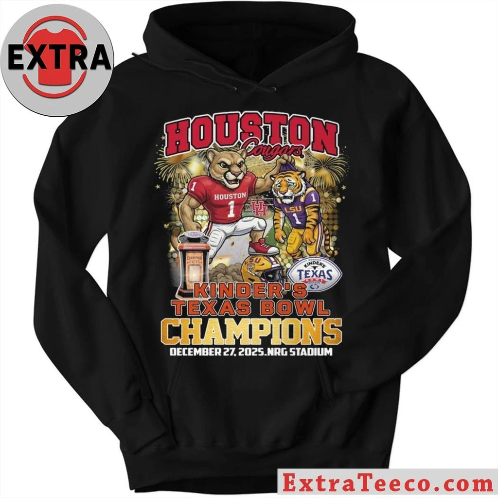 Original This t-shirt commemorates the Houston Cougars’ victory at Kinder’s Texas Bowl 2025, which will take place on December 27, 2025, at NRG Stadium.