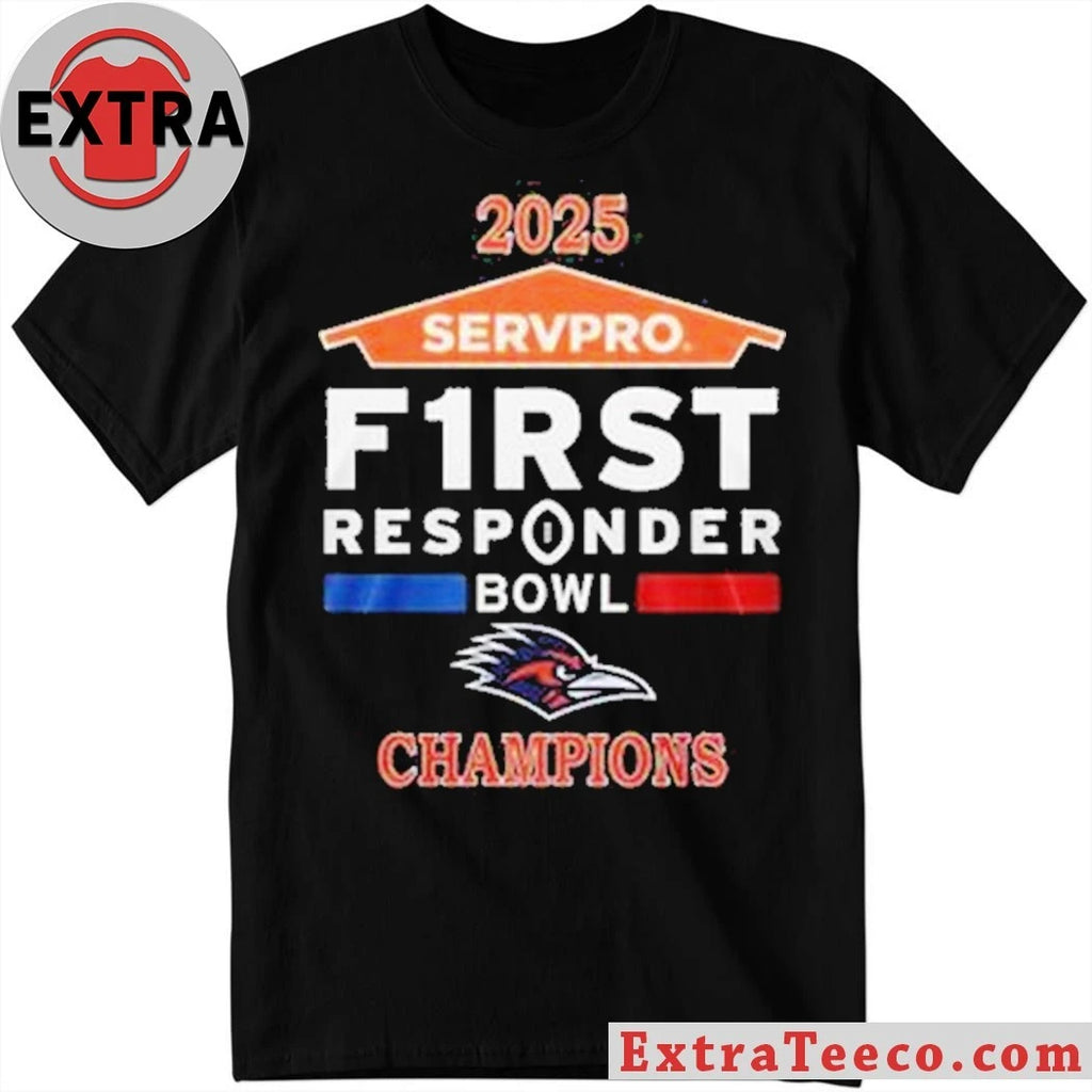 Original UTSA Roadrunners 2025 First Responder Bowl Champs Logo Hoodie T-Shirt