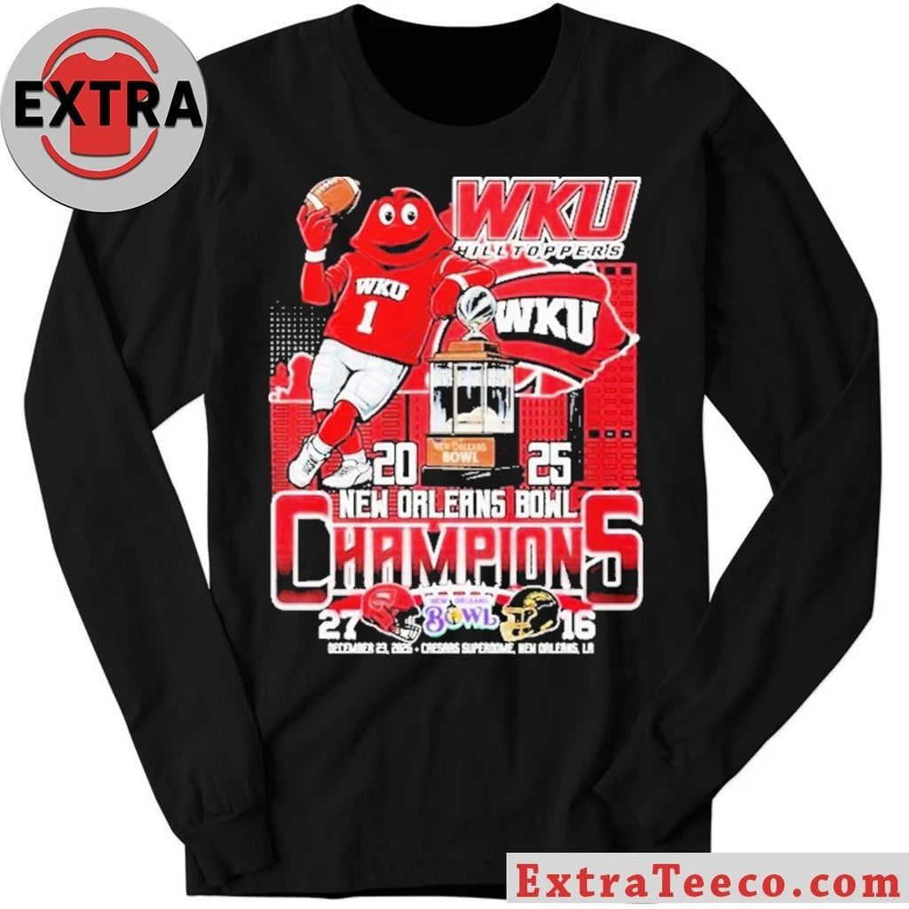 Original WKU Hilltoppers’ victory in the New Orleans Bowl on December 21, 2025, at the Caesars Superdome, New Orleans, LA Mascot Shirt
