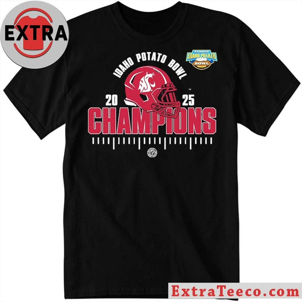 Original Washington State Cougars 2025 NCAA Football Famous Idaho Potato Bowl Champions Logo Shirt